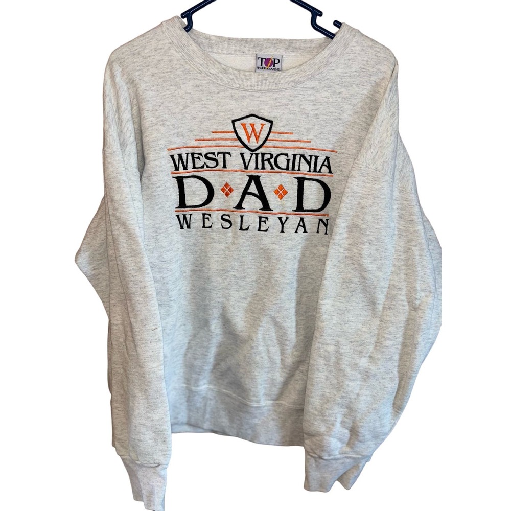 Vintage West Virginia Wesleyan Dad Top Threads crewneck sweatshirt (XL)